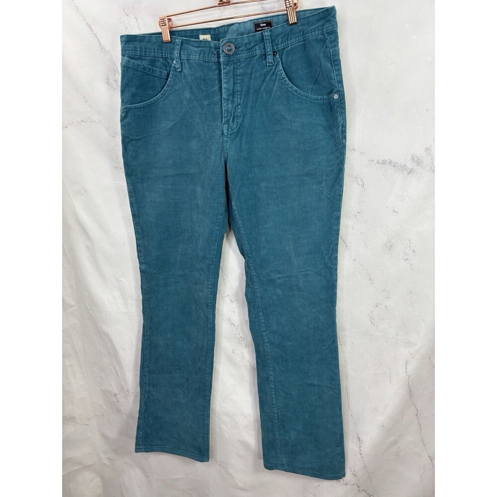 Vintage y2k VOLCOM Teal Corduroy Modern Straight Pant Mens 36 Mallcore 00s Retro - Picture 6 of 15